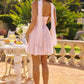 Amoris T740 Strapless Fit and Flare Mini Chiffon Dress