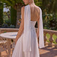 Amoris T741W Flowing A-Line Strapless Chiffon Off White Evening Gown