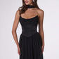 Amoris T741 Flowing A-Line Strapless Chiffon Evening Gown