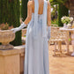 Amoris T741 Flowing A-Line Strapless Chiffon Evening Gown