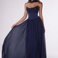 Amoris T741 Flowing A-Line Strapless Chiffon Evening Gown