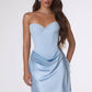Amoris T746 Strapless Fitted Bodice Tiered Ruffle Mini Skirt Dress
