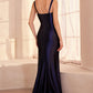 Ladivine Amoris T813 Long Fitted Corset Bodice Satin Prom Gown