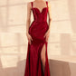 Ladivine Amoris T813 Long Fitted Corset Bodice Satin Prom Gown