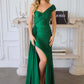Amoris T817 Long One Shoulder Fitted Evening Dress Side Sash