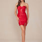 Nox Anabel T867 Dress Strapless Sweetheart Fitted Short Cocktail