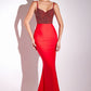 Ladivine Amoris T9002 Long Fitted Embellished Bodice Formal Gown