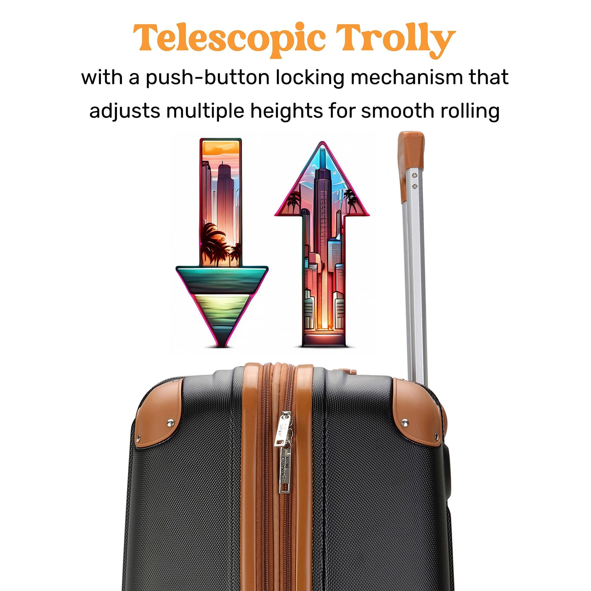 Collins 3 Piece Expandable Retro Luggage Set-3