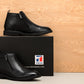 TOTO - YH7105 - 2.8 Inches Taller (Black) - Ankle Zip Boots - Lightweight