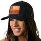 Texas Flag Trucker Hat  |  Leather TX Snapback