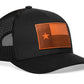 Texas Flag Trucker Hat  |  Leather TX Snapback