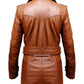 Tan Brown Leather Coat for Men