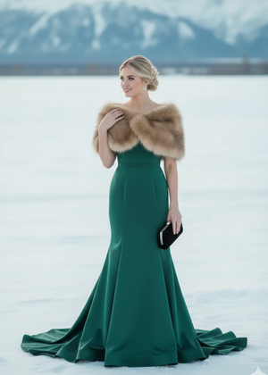 Honey Brown Fur Wrap (Serena LBrw03)