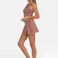 Trophy Yoga built-in shorts golf skirt, Made in USA, shown in a sporty skort style