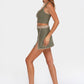 Trophy Yoga built-in shorts golf skirt, made in USA, shown in a sporty style