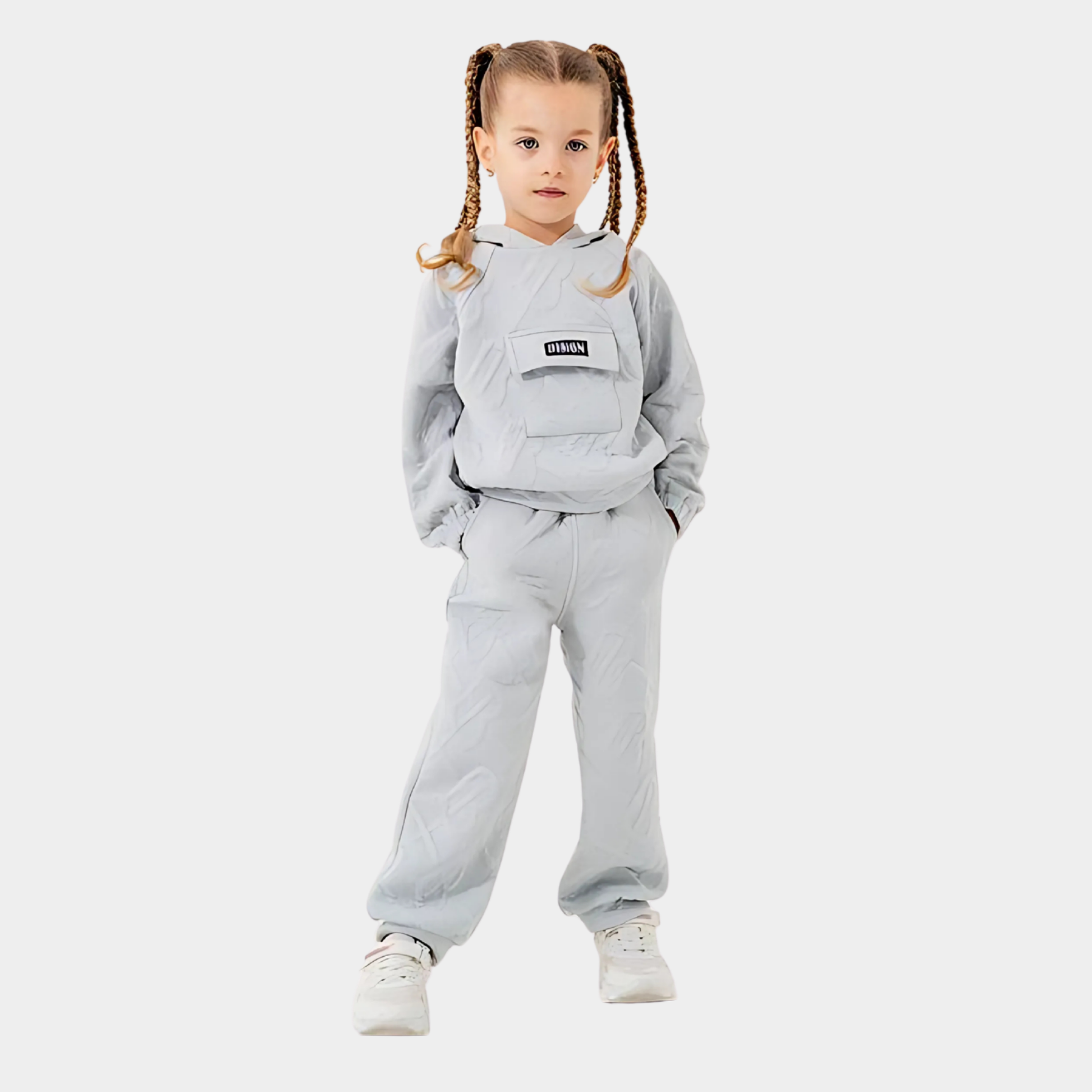 Pocket Design Girls Casual Set-0