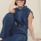 POWER PLAY DENIM JUMPSUIT