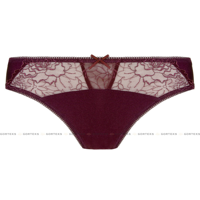 Gorteks Pamela Aubergine Semi Sheer Thong Panty-2