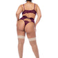 Mapale Bella Eyelash Lace Three-Piece Set