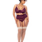Mapale Bella Eyelash Lace Three-Piece Set