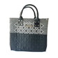 Tin Marin Black Large Woven Crossbody Bag - Black Leather