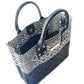 Tin Marin Black Large Woven Crossbody Bag - Black Leather