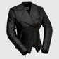 Whet Blu NYC Trish women's black leather jacket front view