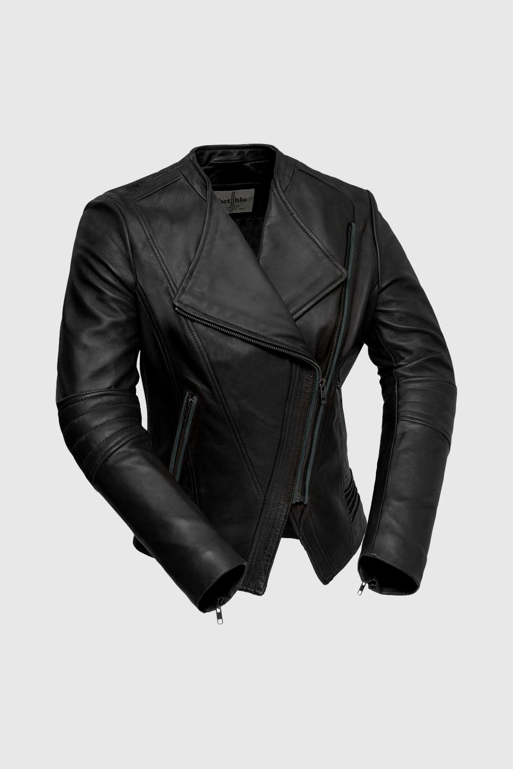Whet Blu NYC Trish women's black leather jacket front view