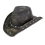 Peter Grimm Turbio straw cowboy hat by HatCountry, featuring a natural woven design and curved brim