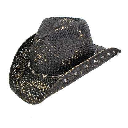 Peter Grimm Turbio straw cowboy hat by HatCountry, featuring a natural woven design and curved brim