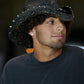 Peter Grimm Turbio straw cowboy hat in a natural woven design with a shaped crown and curved brim