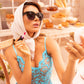 Mapale Riviera Turquoise Sheer Mesh Romper