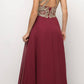 Cinderella Divine UJ0120 A-Line Chiffon Dress Halter Lace Applique Bodice