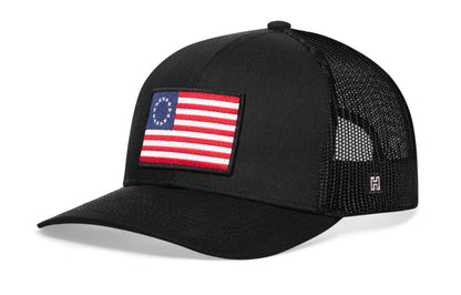 Betsy Ross Flag Trucker Hat  |  USA Snapback