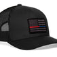 Thin Red & Blue Line Trucker Hat  |  Tactical Police And Fire Snapback