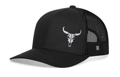Bull Skull Trucker Hat  |  Western Snapback