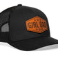 Girl Dad Leather Trucker Hat  |  Leather Father's Day Snapback
