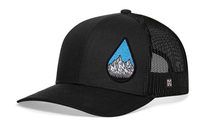Raindrop Mountain and Trees Trucker Hat  |  Outdoors Snapback