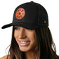 Boy Dad Leather Trucker Hat  |  Leather Circle Father's Day Snapback