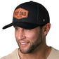 Boy Dad Leather Trucker Hat  |  Leather Father's Day Snapback