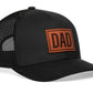 Dad Leather Trucker Hat  |  Leather Father's Day Snapback