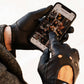 Umberto (black) - Italian lambskin leather driving gloves & touchscreen feature
