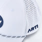 ARTI white performance crown rope hat with structured crown and curved brim