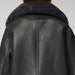Women’s Green RAF Aviator Styled Shearling Leather Jacket