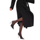 Cambridge Comfort Wraparound Wool Cashmere Coat in Black