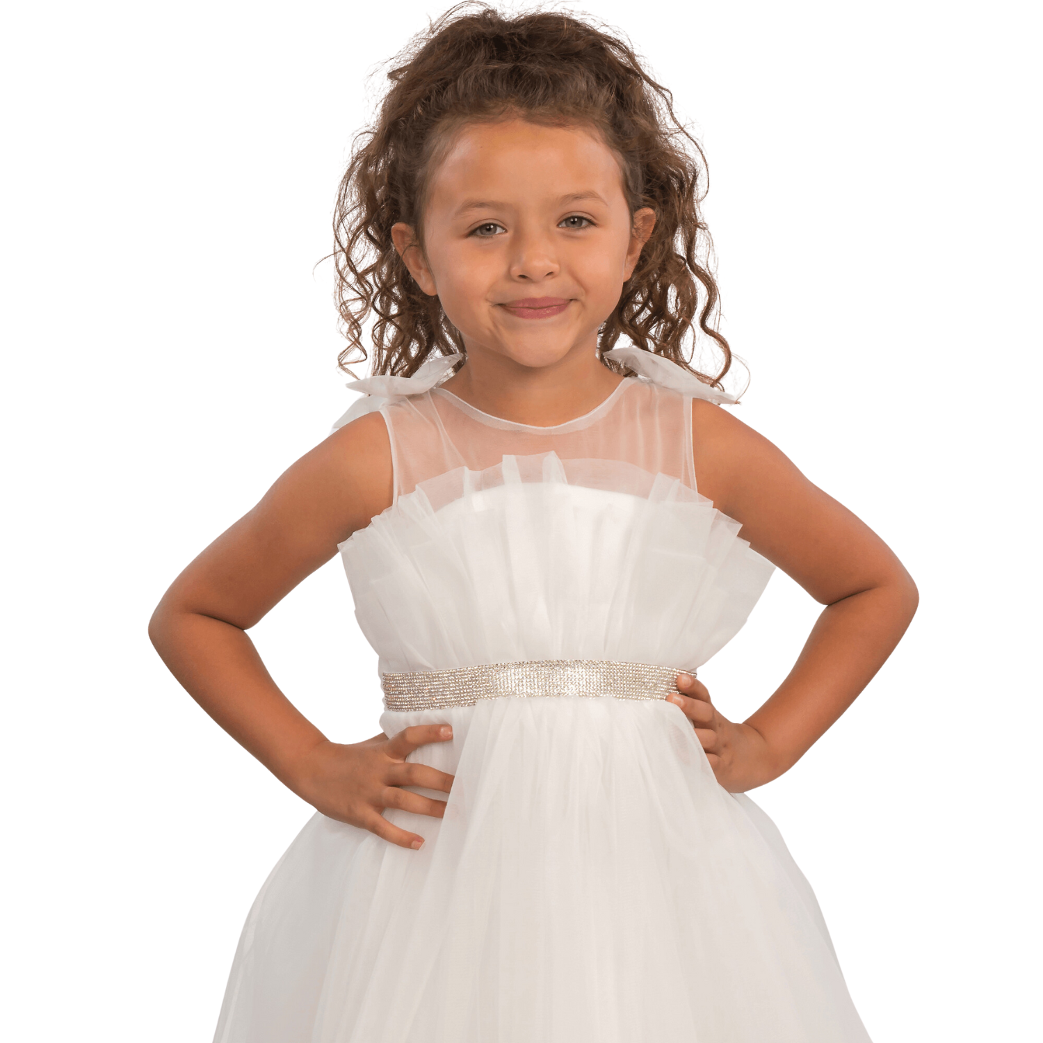 Brianna Blue Girls Formal Dress - Farnelli
