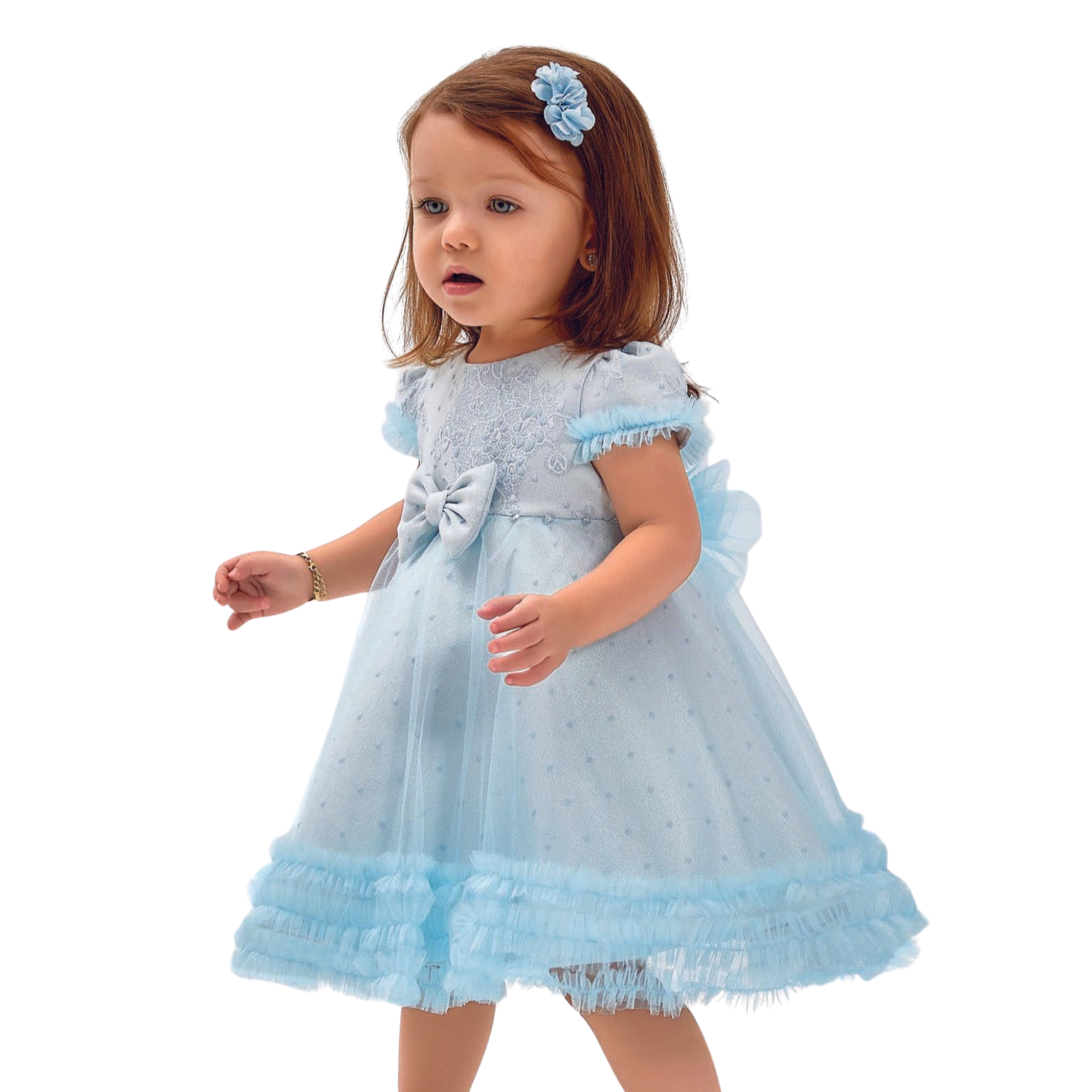 Baby Blue Girls Formal Dress - Farnelli