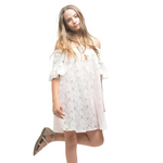 Nina's Boho Look White Dress - Farnelli