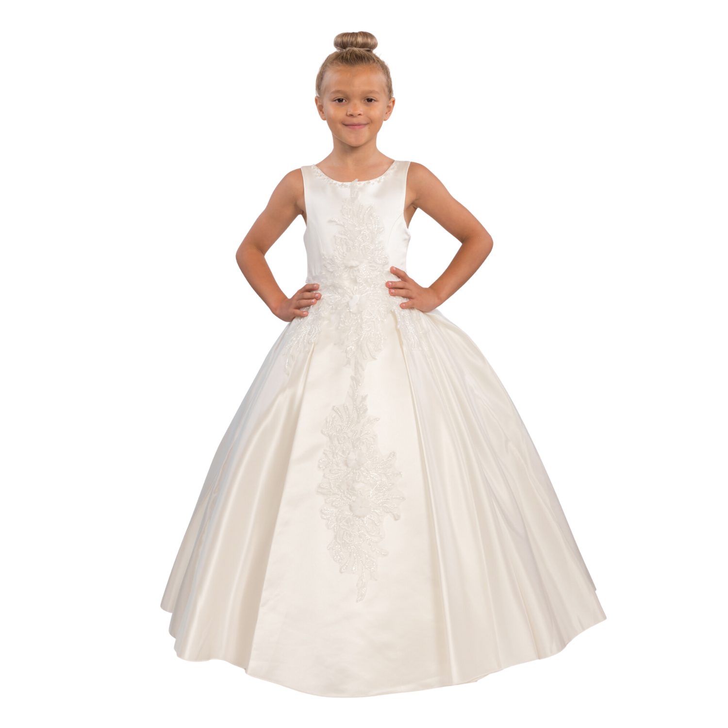 Satin Simone Girls Formal Dress-1