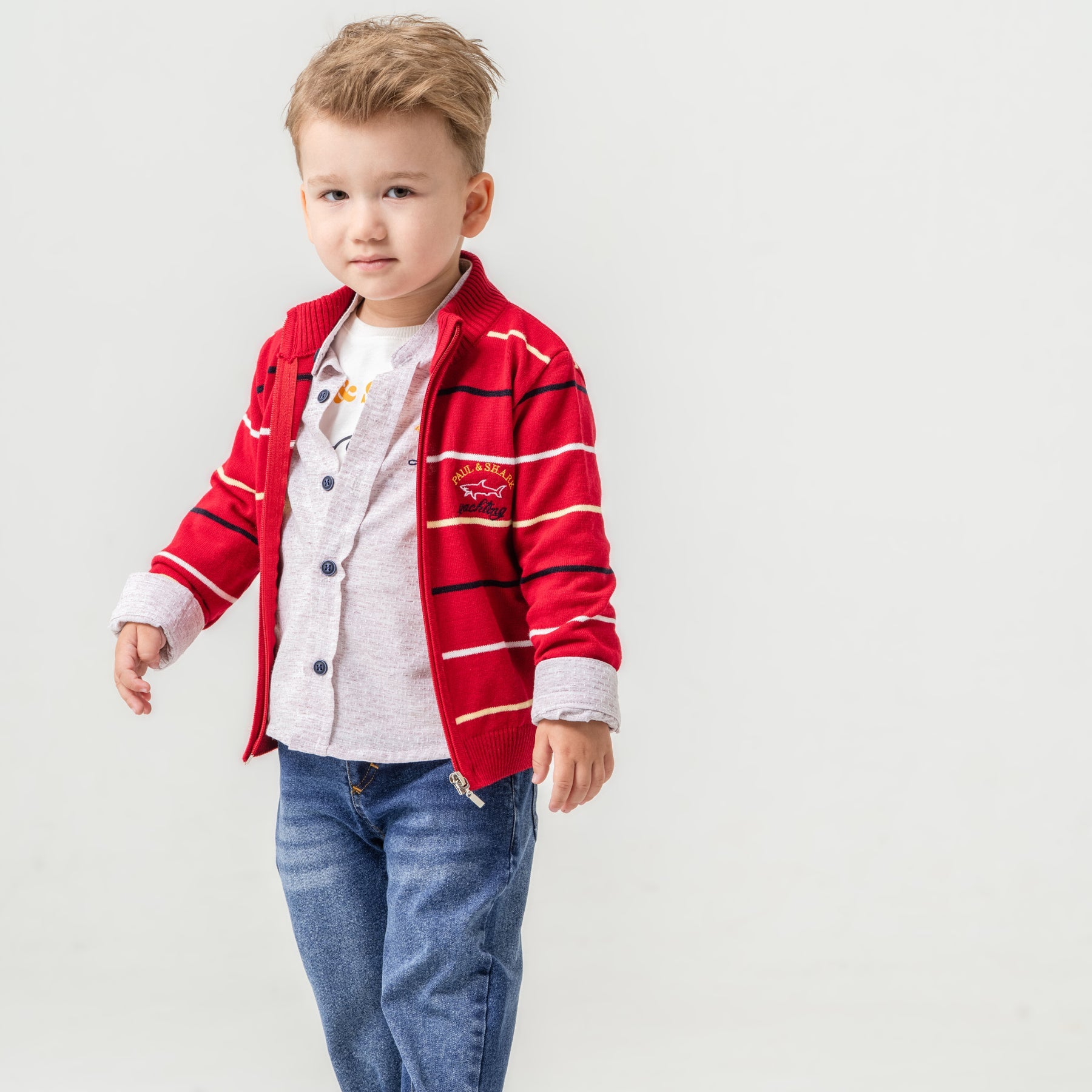 Shark Paul Boys 4PC Sweater Set - Farnelli